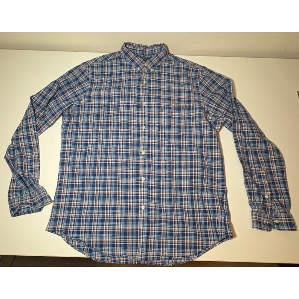 Polo Ralph Lauren Blue Plaid Button Down Shirt | 2XL